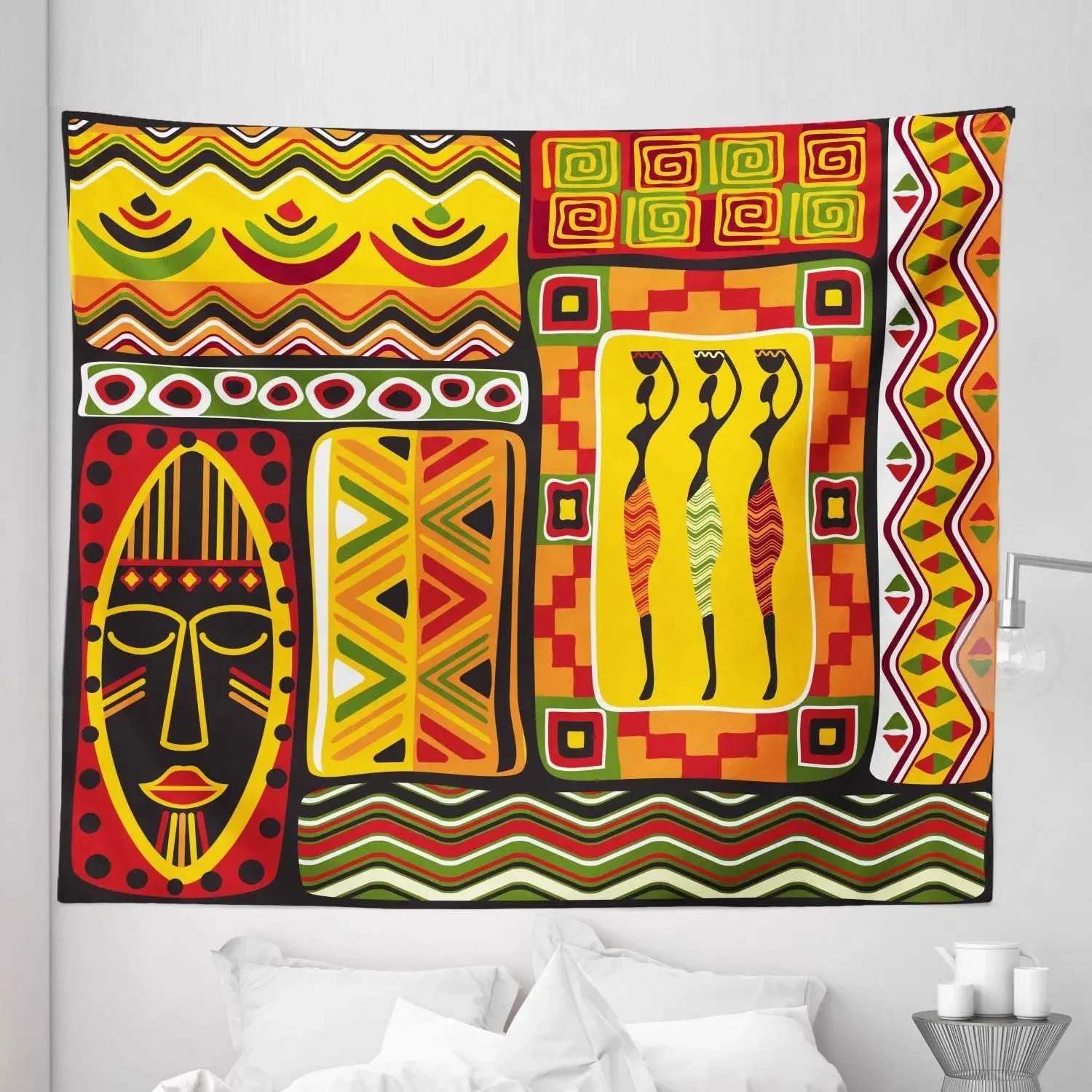 Исторический оригинальный дизайн в полоску и прямоугольных фигурах настенное