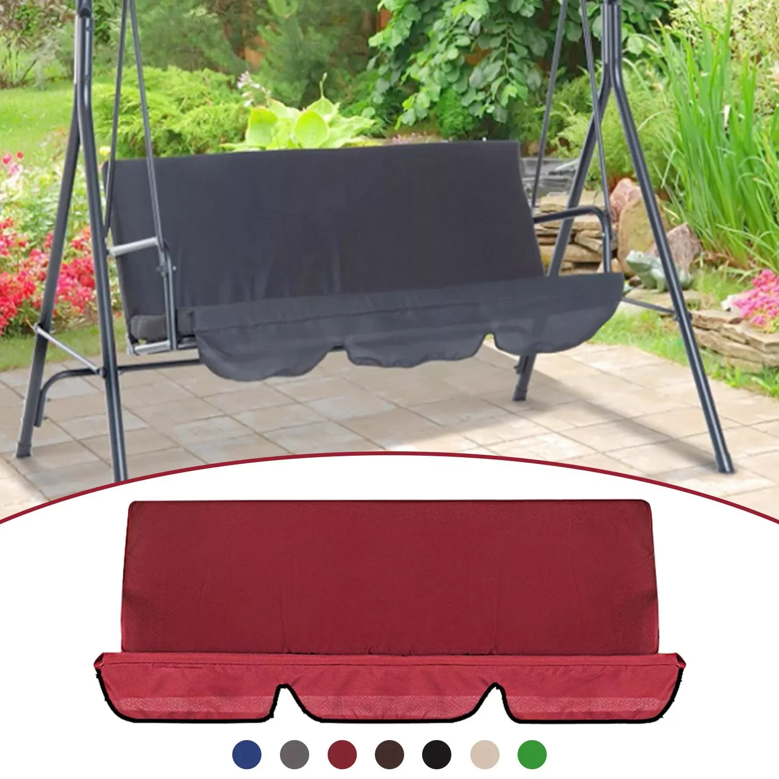 

NEW2023 1.5m Outdoor Swing Cushion 3 Seater Chair Cushion Waterproof Swing Pads Outdoor Swing Case Chair Cushion Backrest Dust