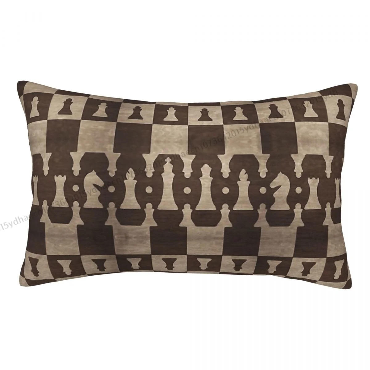 

Chess Pieces Pattern Wooden Texture Polyester Pillowcase Home Decorative Kawaii Pillow Cover Pillowcase