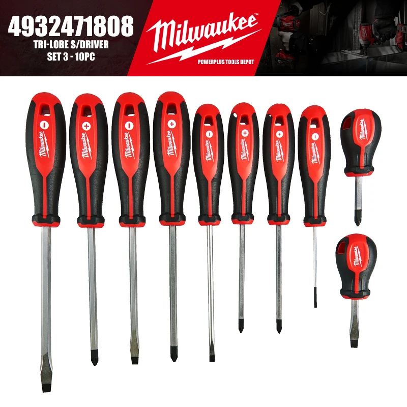 

Milwaukee 4932471808 Набор отверток Tri-lobe S/Driver 3–10 шт. Ручные инструменты