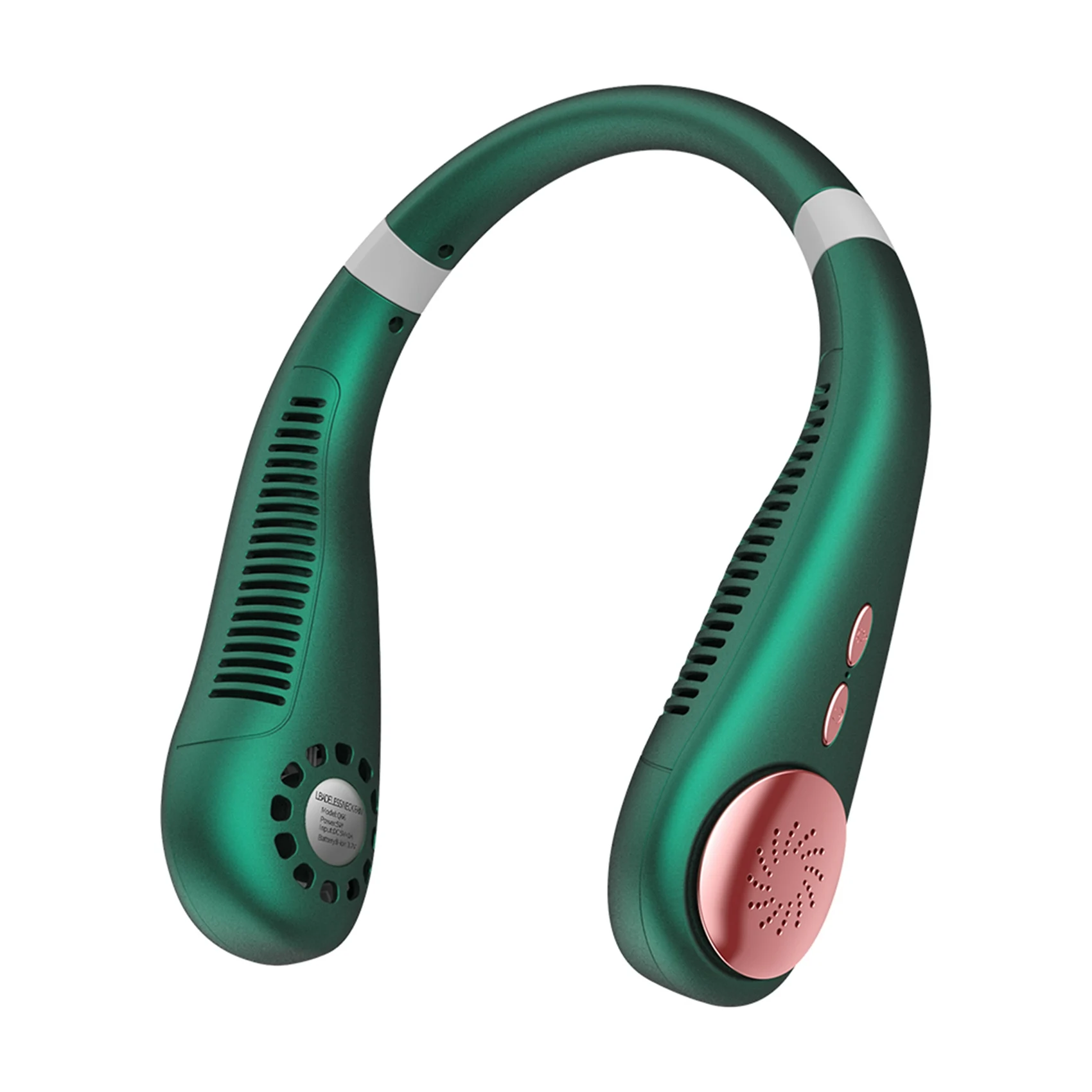 

Mini Neck Hanging Silent Cooling Fan Portable Bladeless USB Rechargeable Sport Fans Outdoor Wearable Air Cooler - Green