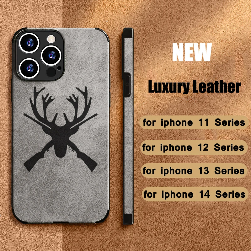 Модный чехол для телефона с гравировкой Cool DEER HUNTER Для IPhone 13 12 11 14 Pro Max Mini XR XS X 8 Plus