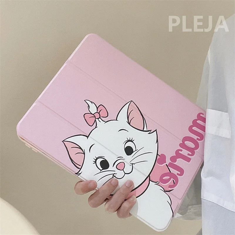

Cute Cartoon Cat Protective Case For iPad 10.2/9.7/10.5/11 inch Pro 12.9 inch 2021 Mini 6 Air 5/4 Cover with Pencil Slot Holder