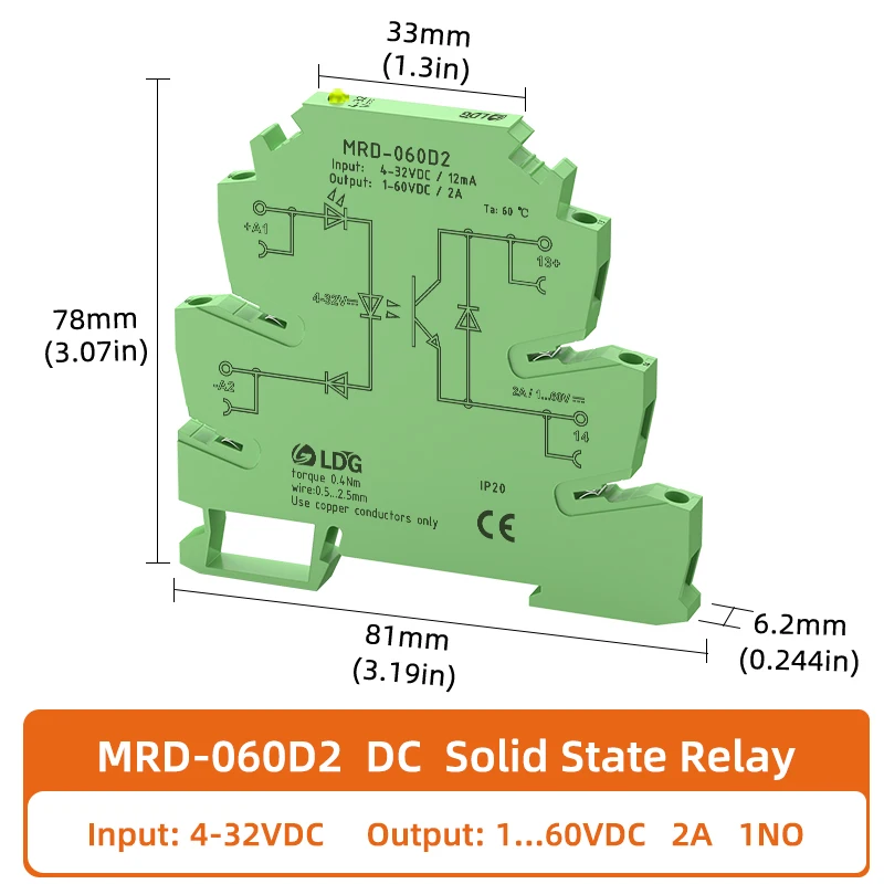

MRD-060D2 2A светодиодные сигналы поворота SSR твердое Спутниковое реле постоянного тока вход постоянного тока: 5 в 12 В 24 В постоянного тока интерфейс напряжение Din-рейка релейный модуль переключателя плата