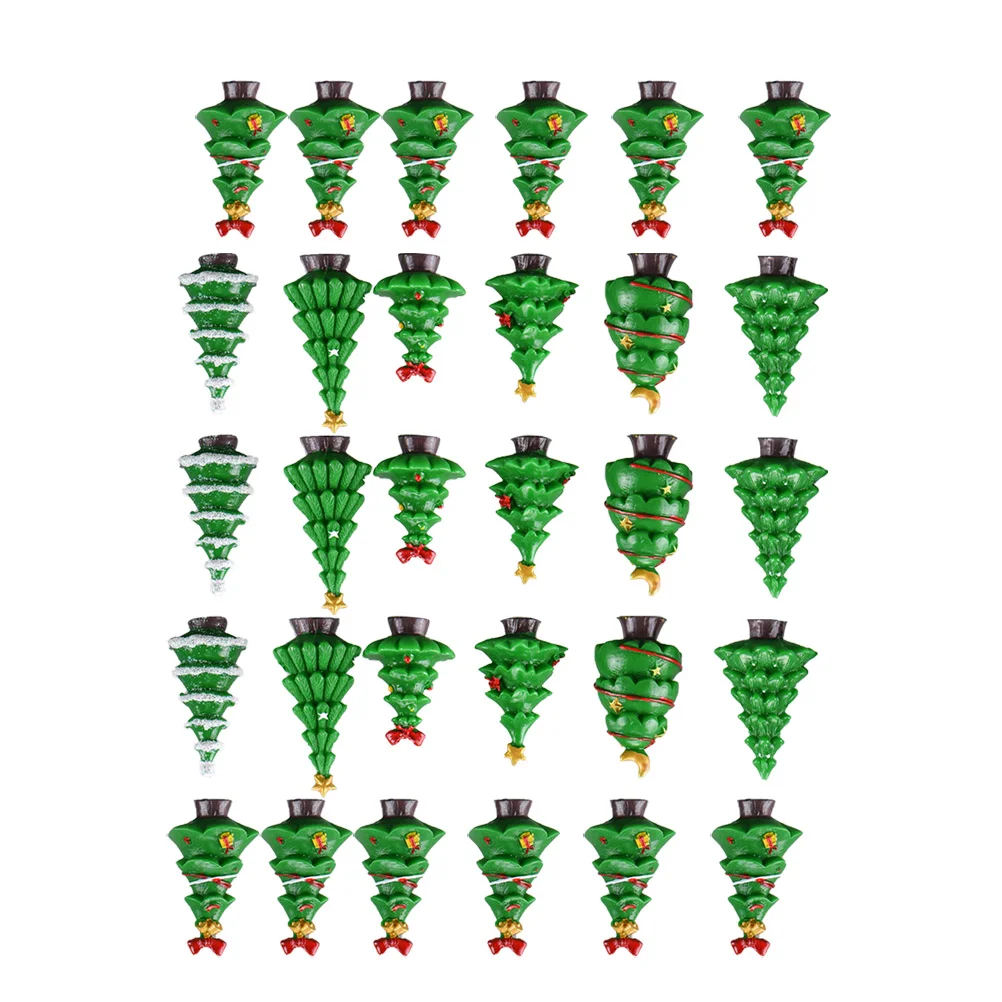 

Christmas Tree Resin Decor Miniature Ornament Mini Desktop Ornaments Microlandscape Craft Table Landscape Crafts Decorations