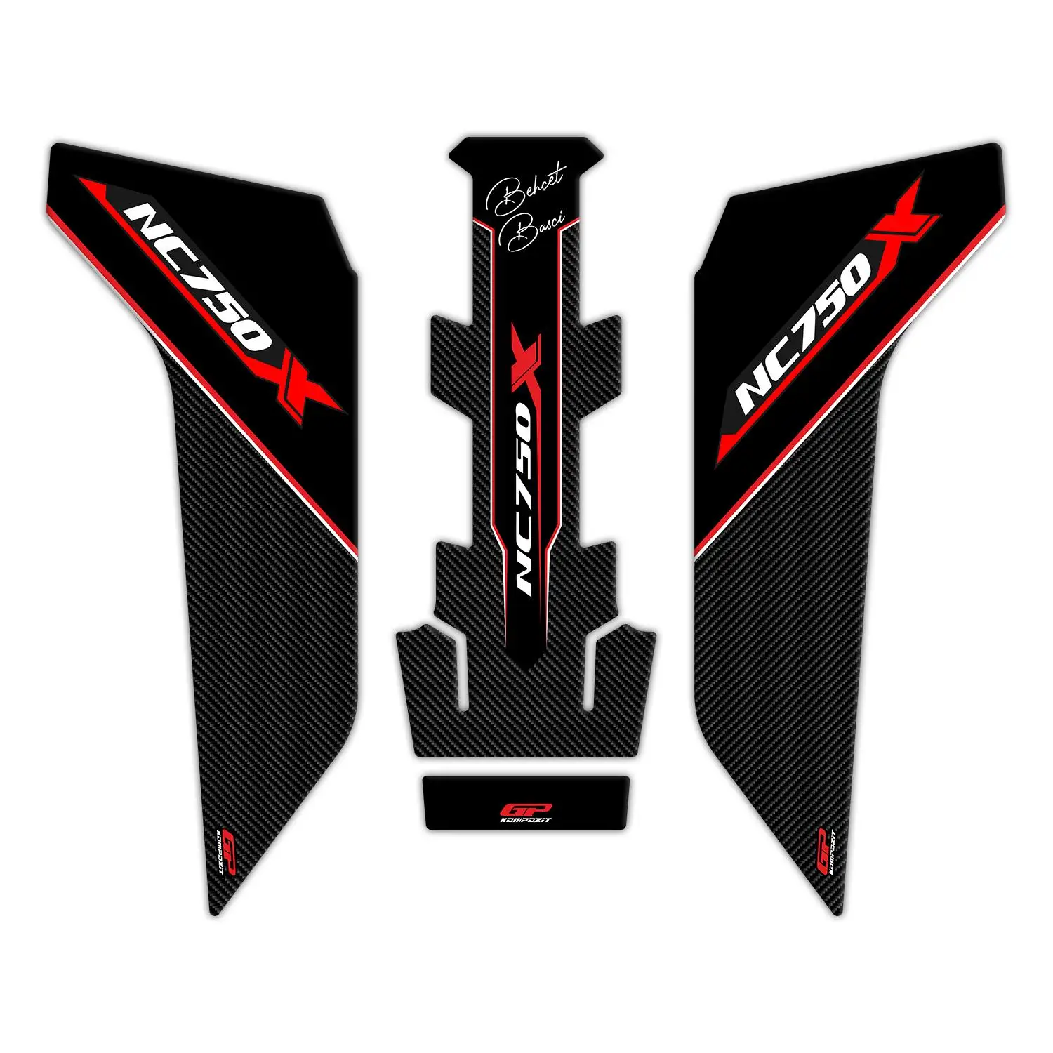 

GP For Personal NC 750X2016-2020 Compatible Tank Pad Set Red