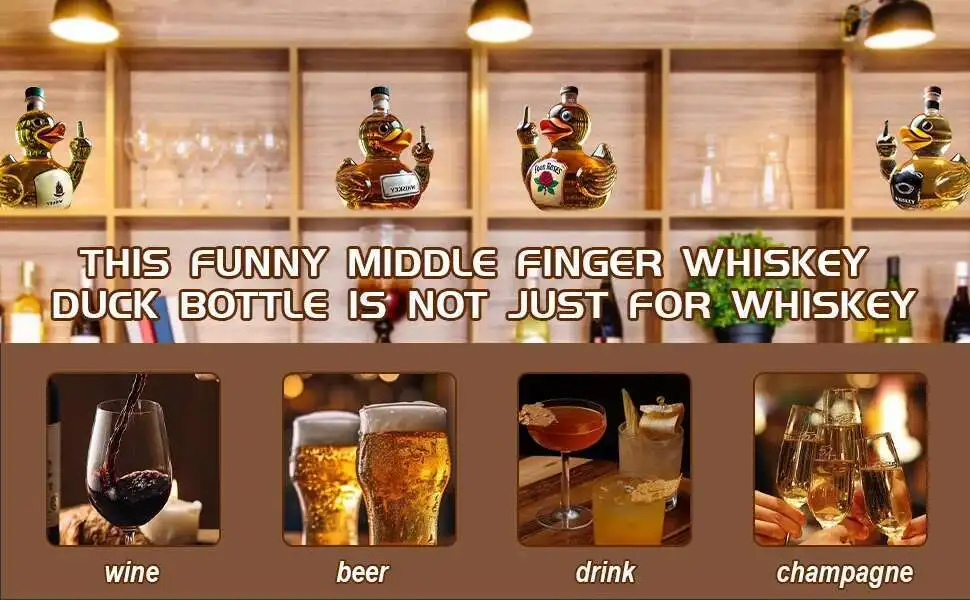  middle finger duck bottle