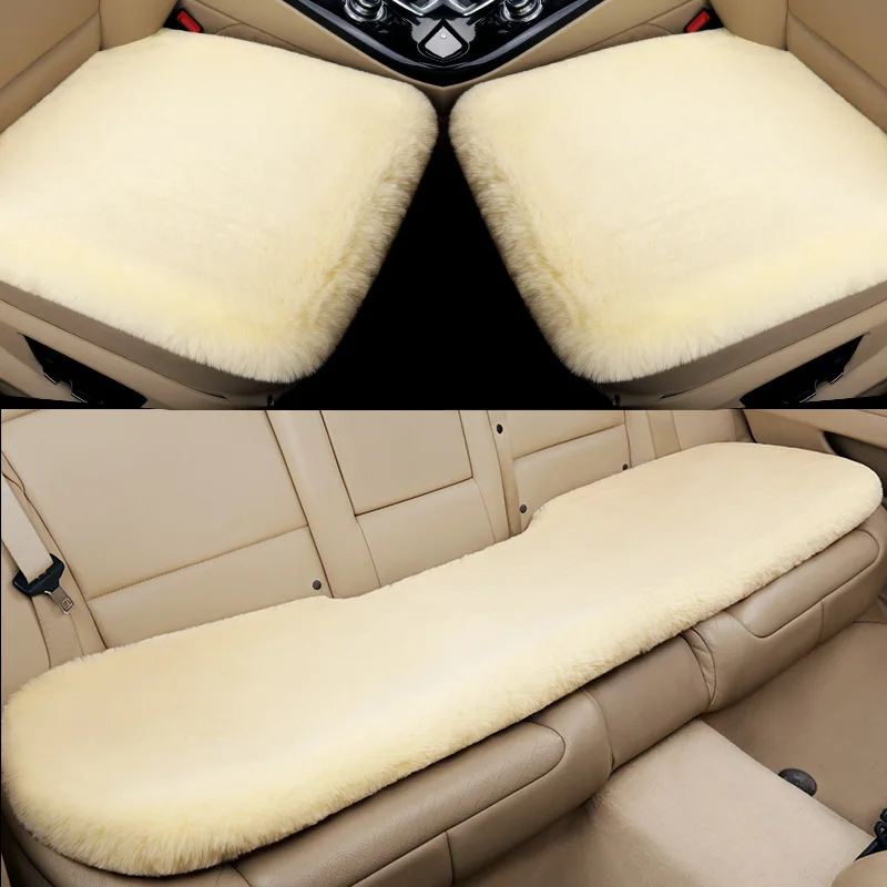 

Car Seat Cushion Four Seasons Imitation Rex Rabbit Plush Seat Cushion Warm Long Hair Car Seat Cover Universal