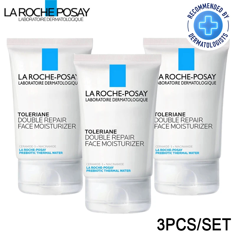 

3PCS La Roche-Posay Toleriane Double Repair Face Moisturize Moisturizer Face Cream with UV BROAD SPECTRUM SPF 30 Sunscreen 75ML