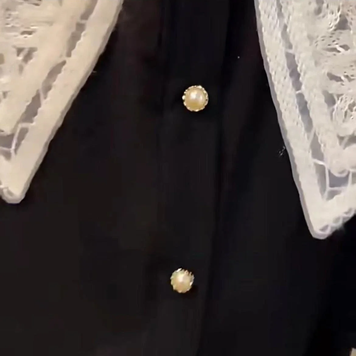 Женская кружевная рубашка с бантом