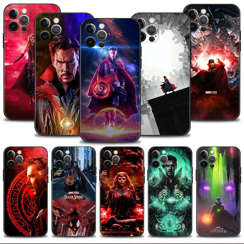 For iPhone 8 13 XR 12 Pro Max 7 Plus 14 X XS 11 6S Original Trend Carcasa Case Marvel Doctor Strange 2 Multiverse Of Madness