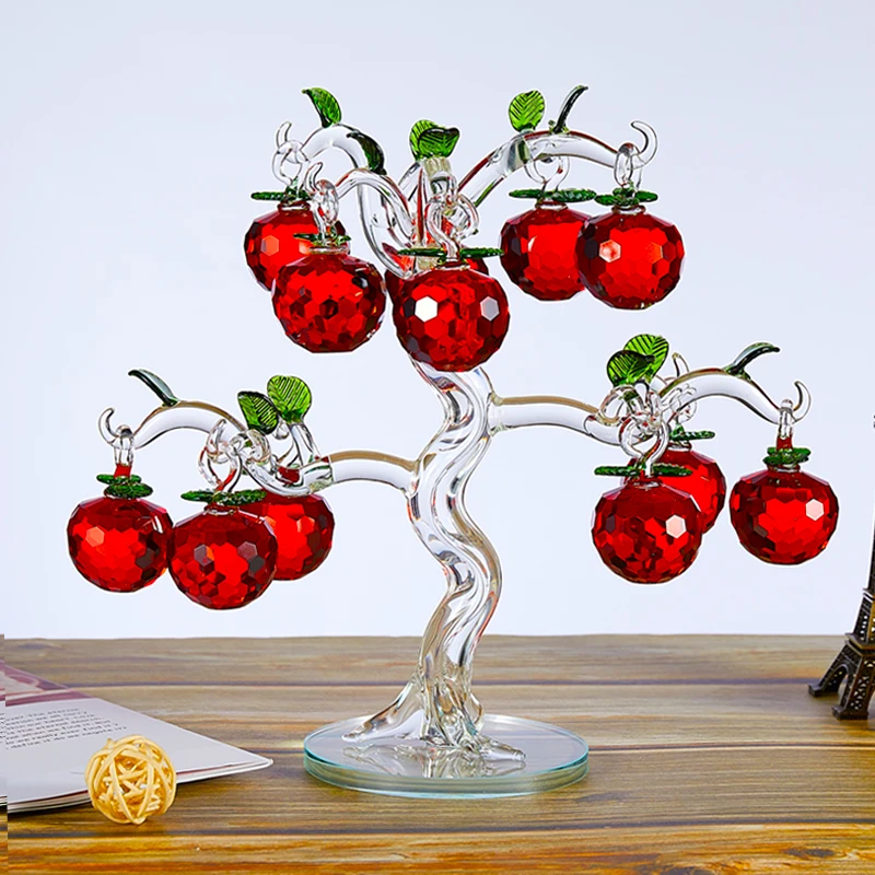 Crystal Apple Tree Creative Home Accessories Living Room Decor Porch TV Cabinet Wine Cabinet Arts and Crafts Decorations