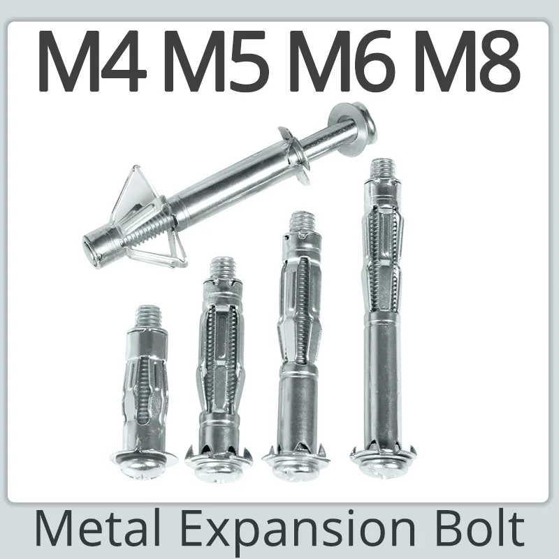 Фото M4, M5, M6, M8, строительный якорь, гипсокартон, настенный потолочный расширительный болт, трубка самолета, труба, фиксация, полые заглушки, метал... №3
