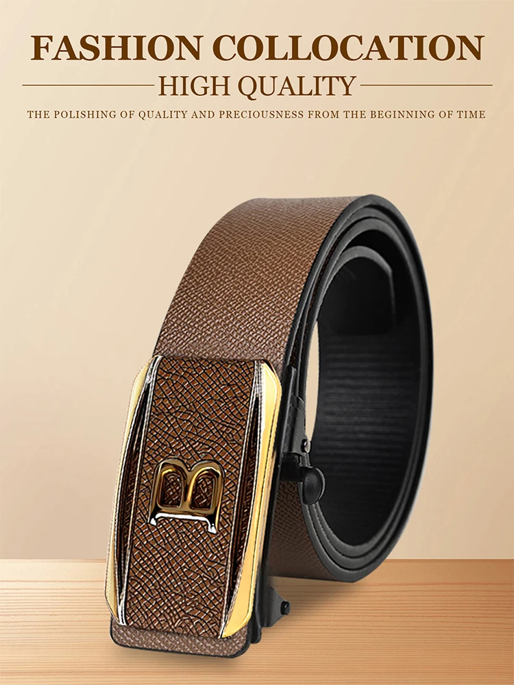 Мужские джинсы с автоматической пряжкой 12 созвездий из ПУ кожи