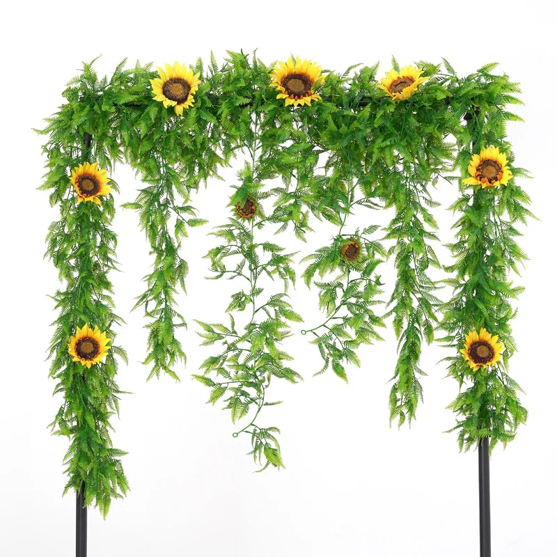

1.8M Artificial Plants Rattan Eucalyptus Leaves Persian Leaf Garland Vine Wedding New Year Party Wall Hanging Home Decoration