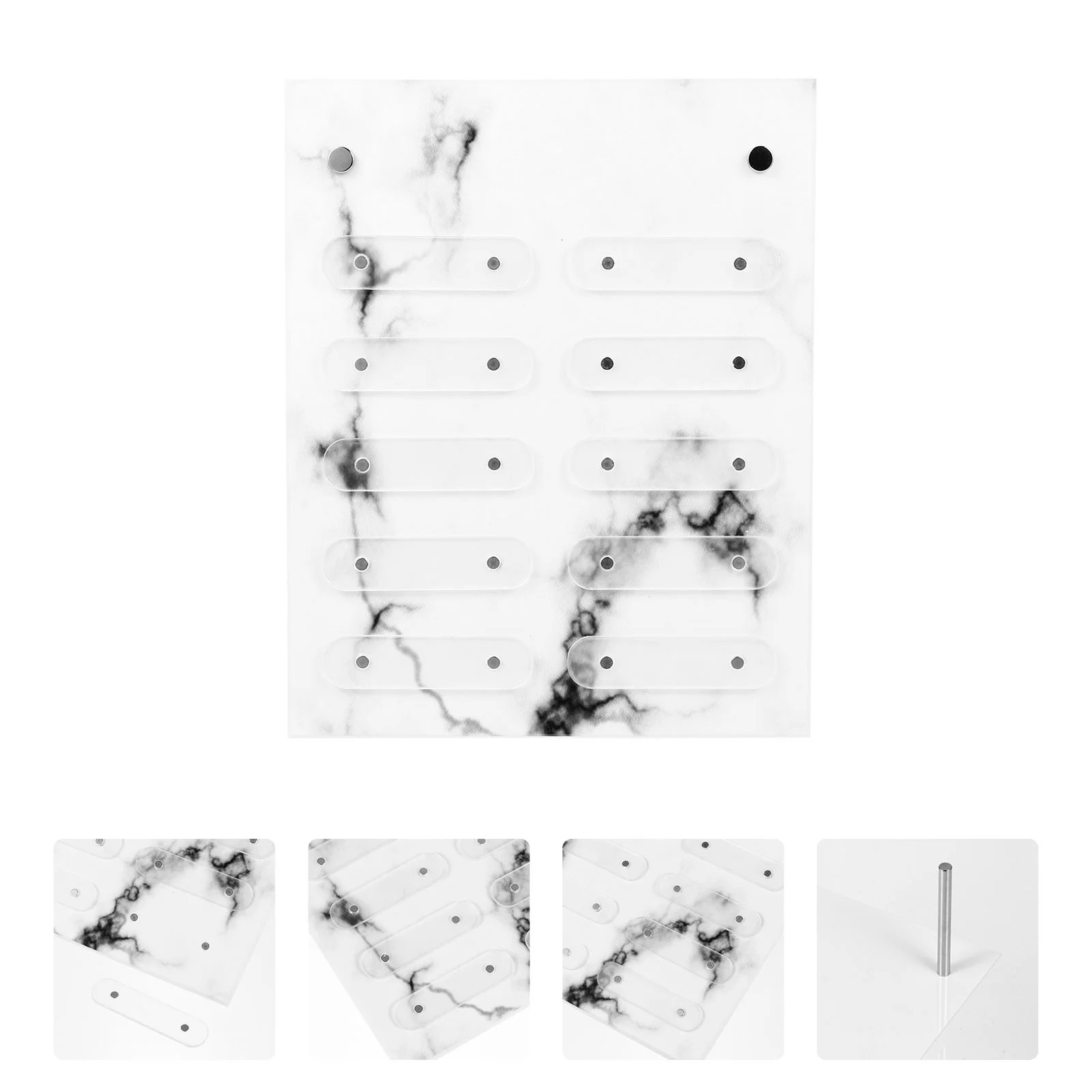 

Marble Texture Nail Color Cards Detachable Manicure Display Board Holder