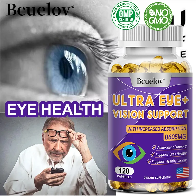 

Bcuelov Vision, добавки для здоровья-витамины с улучшенным зрением для полного здоровья глаз, поддержка зрения и защита Macular Free Radical
