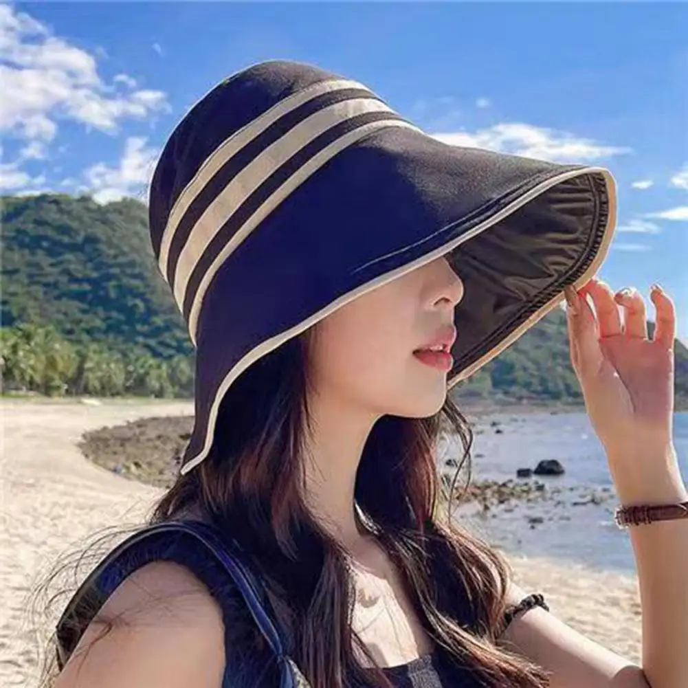 

Deep Wide Brim Sun Protection Heat Isolation Summer Sun Hat Beach Hat