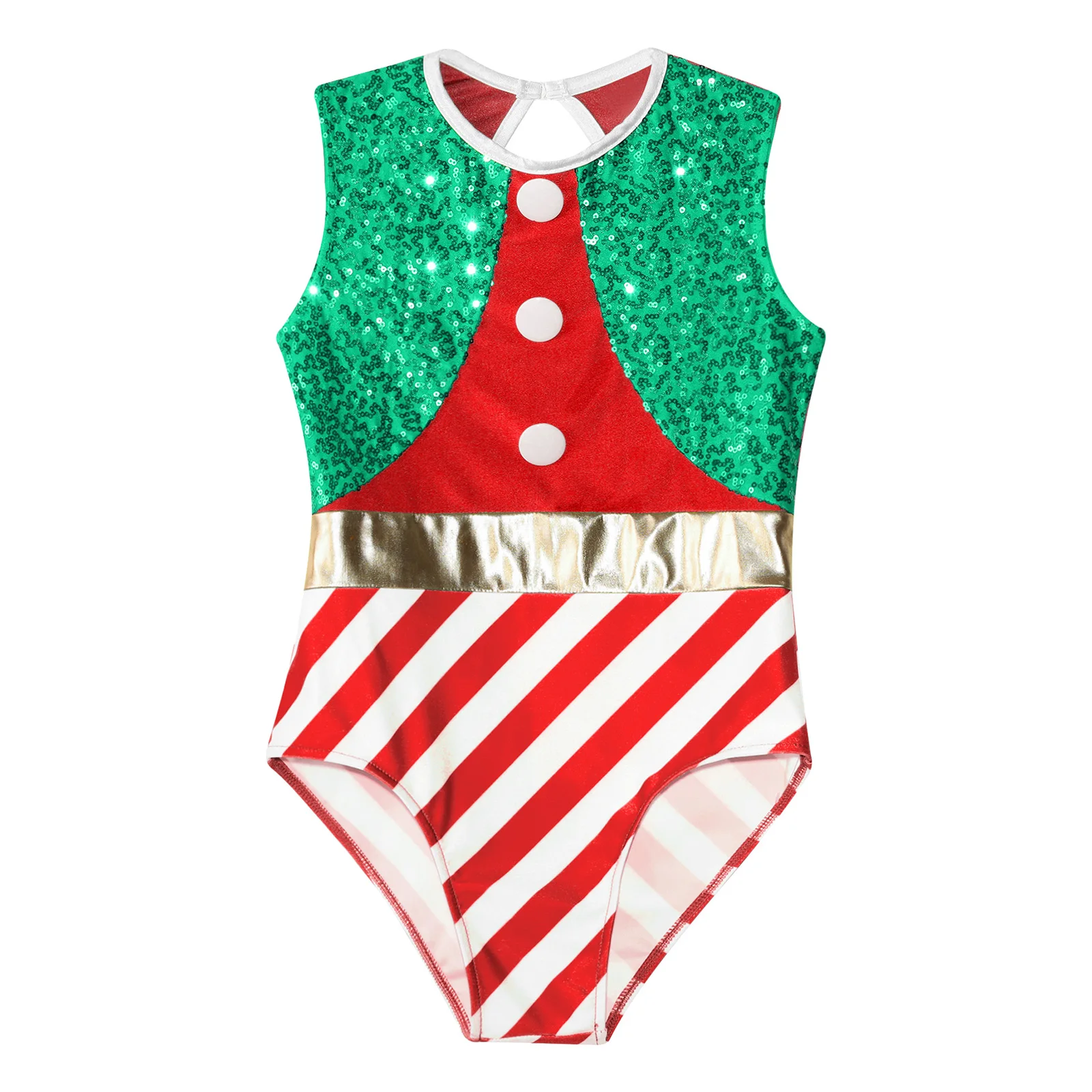 Детский Рождественский костюм для девочек танцевальный купальник косплея