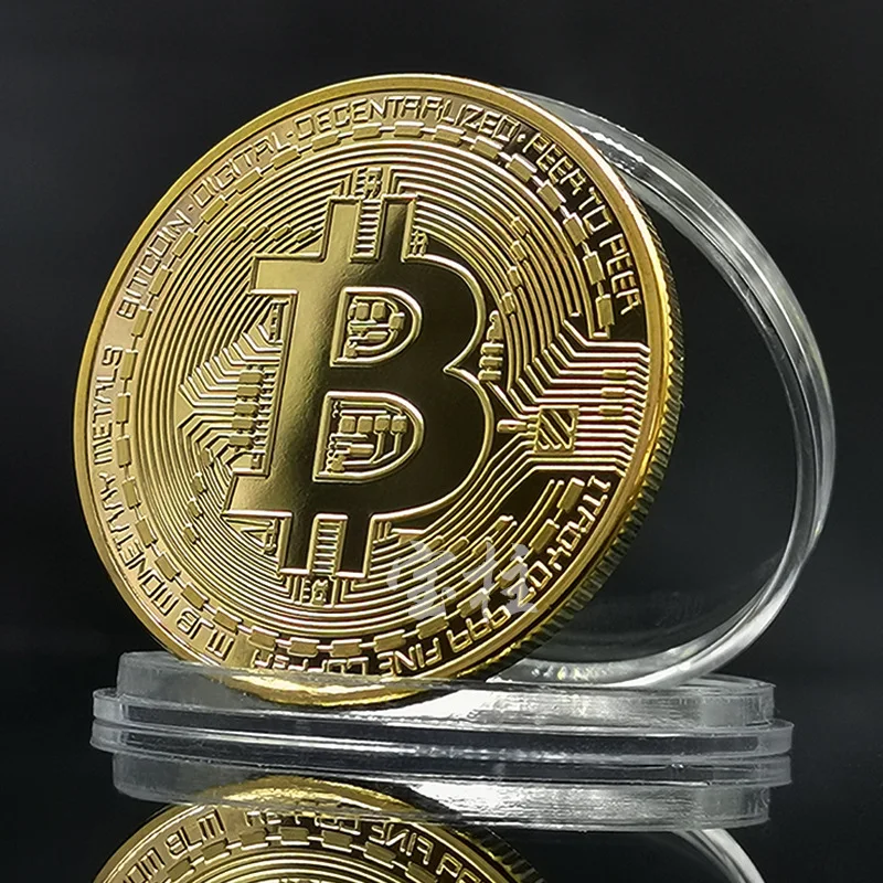 

Limited Edition Non-currency Bitcoin Virtual Currency Commemorative Coin Plated with Gold Collectible Gift for Collectors