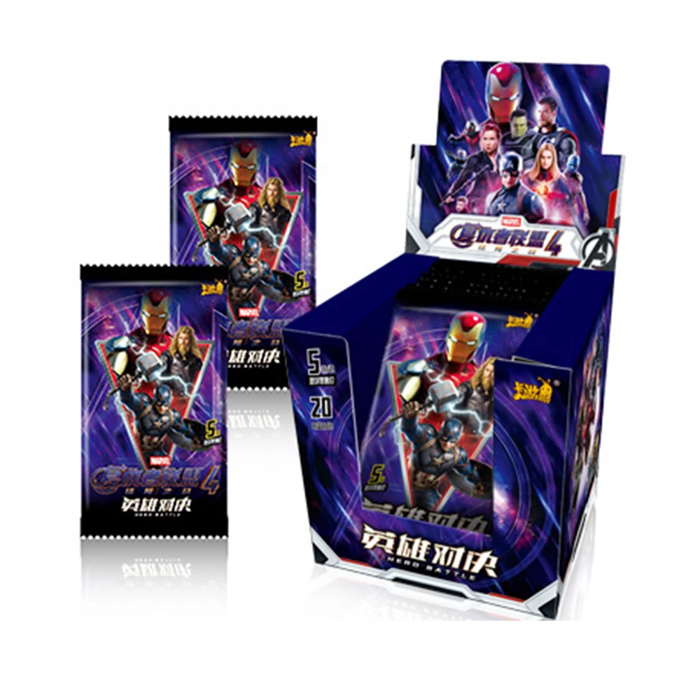 

KAYOU Marvel heroes versus the Avengers Anime Party Playing Games Cards Toys Children Album Collection Gift Boxes Paper Hobby