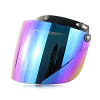 windproof 3 snap visor lens shield for motorcycle helmets flip up down open face