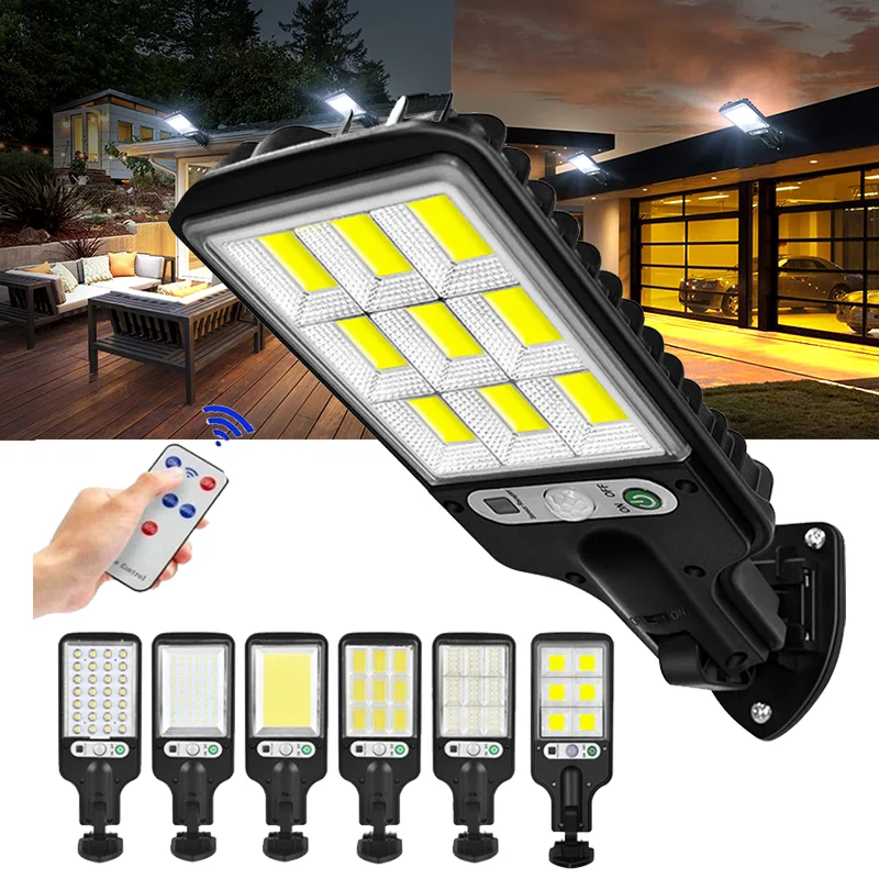 

Outdoor Solar Lamp Solar Street Lights With 3 Light Mode Waterproof Motion Sensor Security Lighting for Garden Patio Path Yard