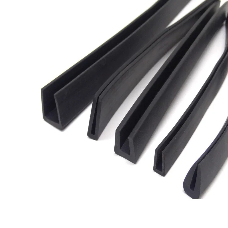 

1M U-shaped rubber Sealing strip edge Shield Encloser Bound for Glass Metal Wood Panel Board Sheet door cabinet bumper protector