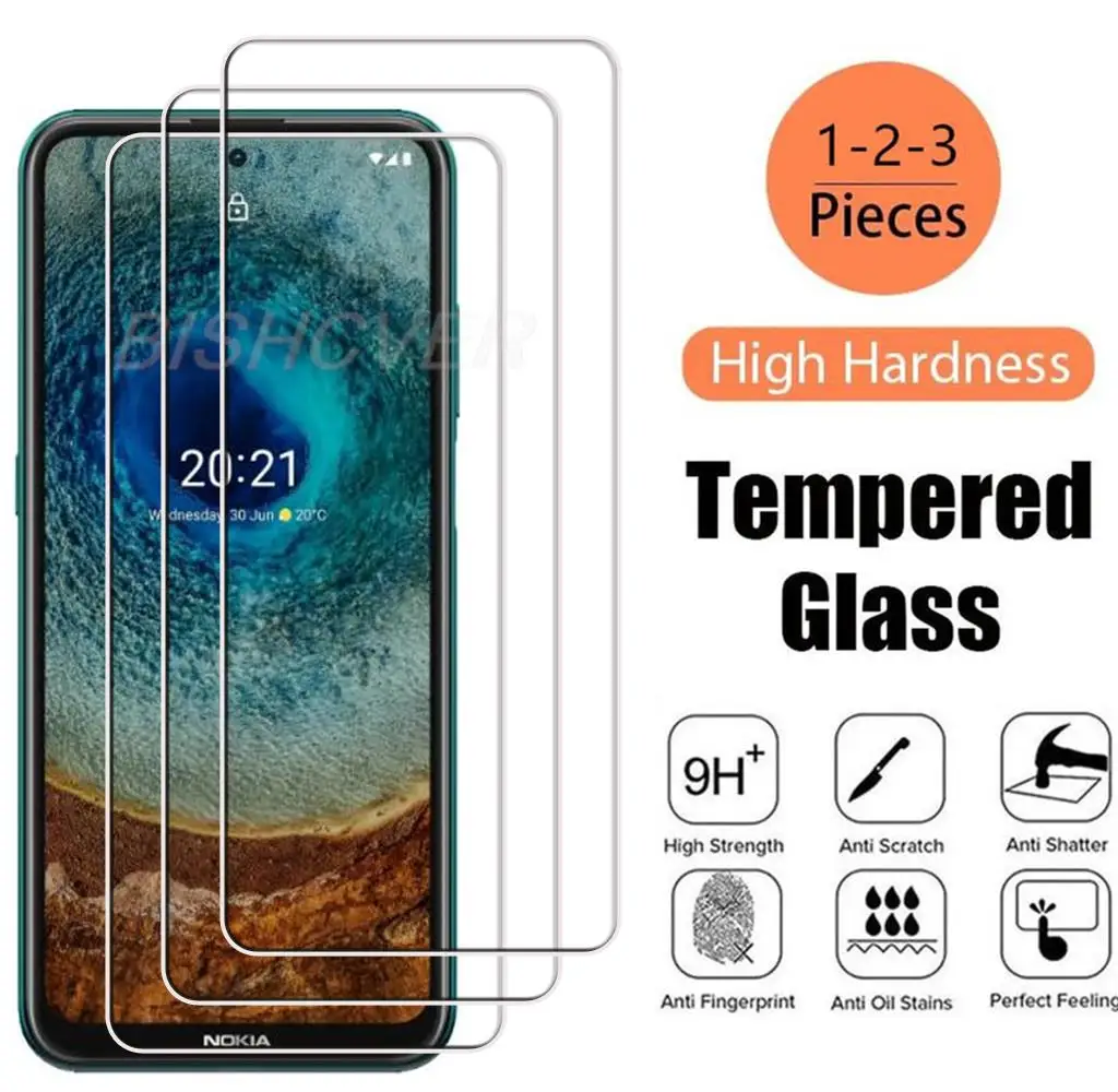 Закаленное стекло для Nokia X10 X20 2021 TA-1350, TA-1332 TA-1341, TA-1344, защитная пленка для экрана телефона
