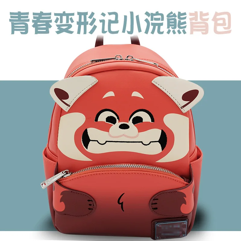 

Disney Creative Turning Red Youth Transformation Record Red Panda Little Raccoon School Bag Backpack Girls' Bag School Supplies