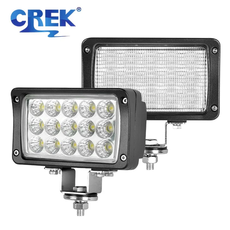 CREK 6-дюймовая квадратная Рабочая лампа 45 Вт для экскаватора для 4x4 4WD Volvo JCB Massey светодиодный 12 в 24 В Jimny трактора самосвала кабины фары