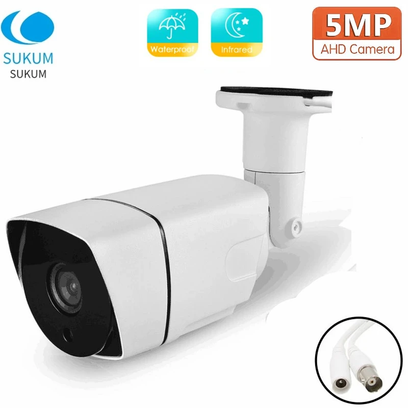 

5MP Bullet HD CCTV Cameras 4 IN 1 AHD / TVI / CVI/CVBS Analog Waterproof Outdoor Security Camera With OSD Menu ON Cable