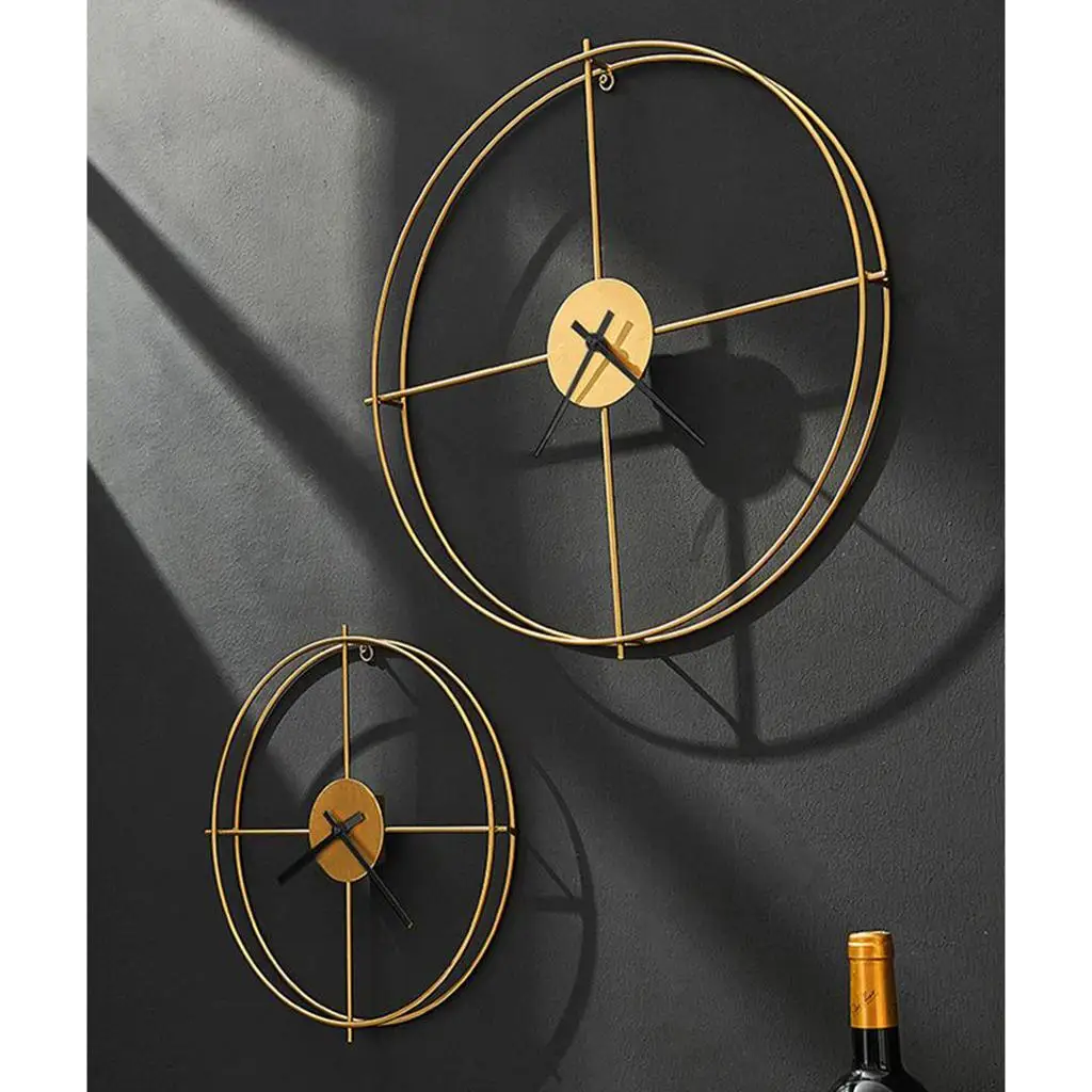 14 &quot/20&quot железные настенные часы 3D бесшумные внутренние декоративные подвесные