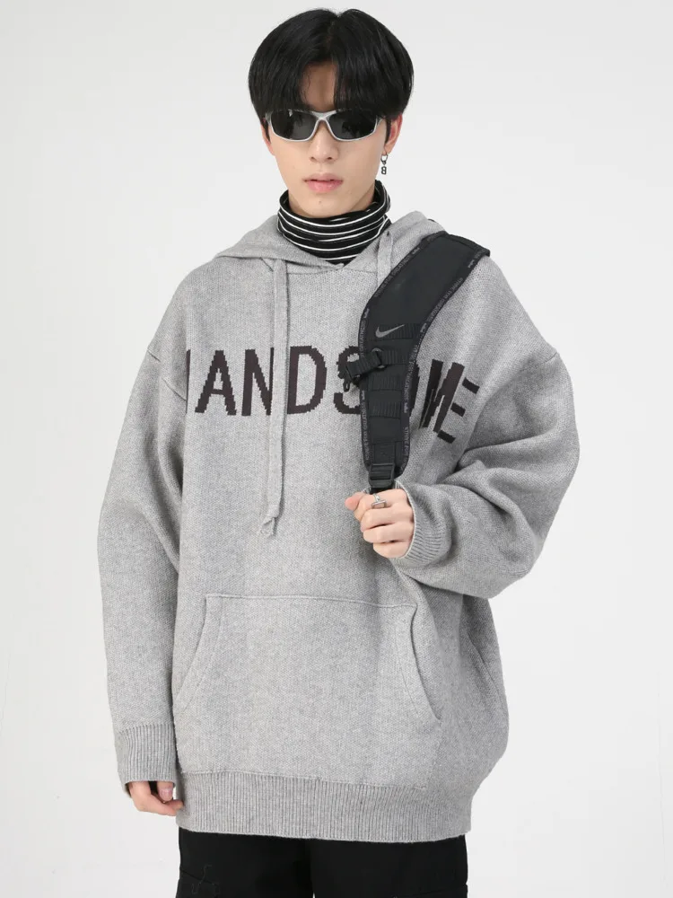 

SYUHGFA Men's Wear 2023 Autumn Winter Letter Print Hooded Sweatshirt Sweater Trendy Fashion Loose Korean Hoodie Sweatshirts