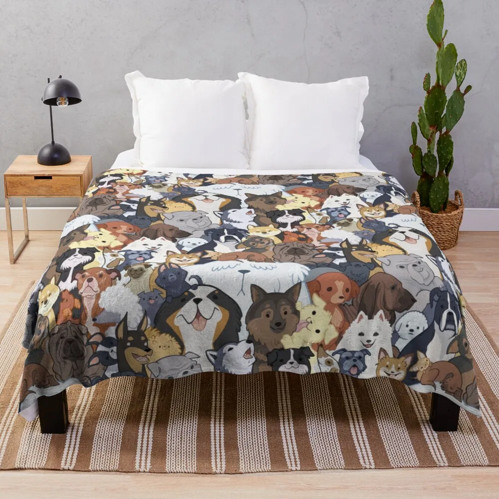 

Pupper Party Throw Blanket extra large blanket decorative sofa blanket