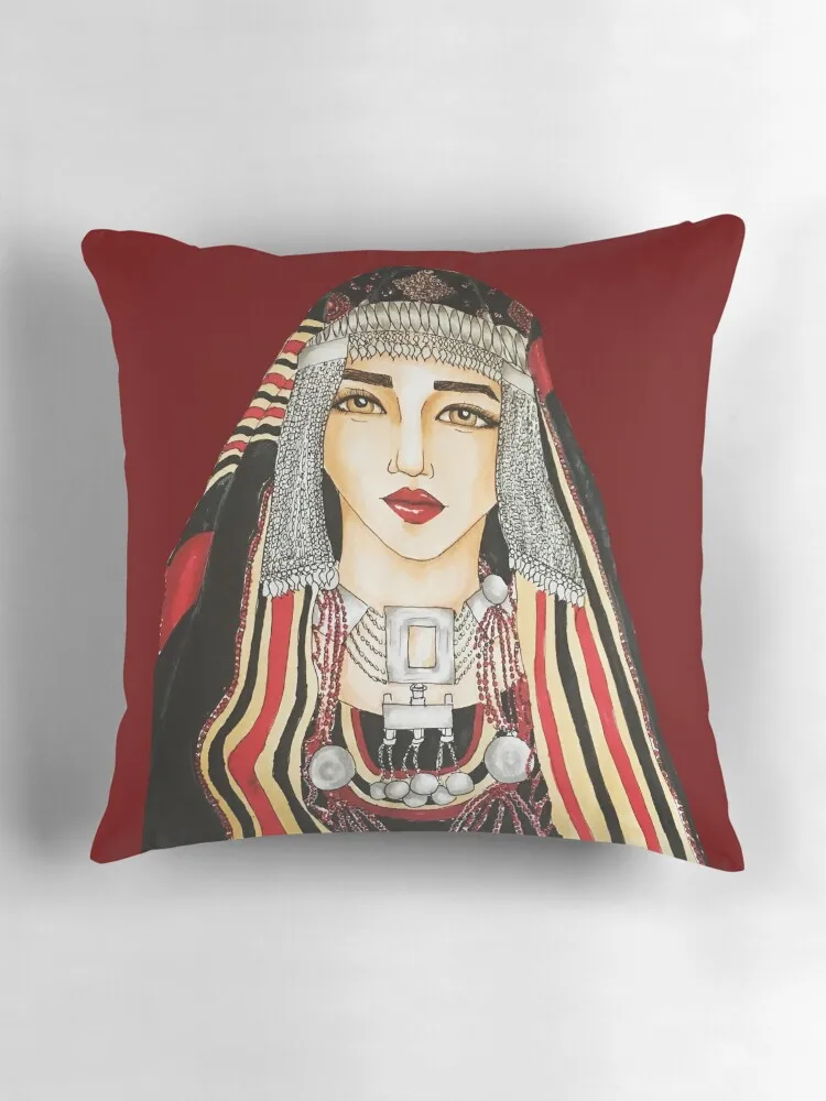 Йеменская Женская иллюстрация декоративная подушка новый год роскошные