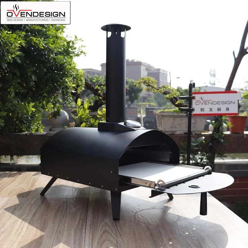 Портативная печь для пиццы с черным газом 13 дюймов сжиженный природный газ
