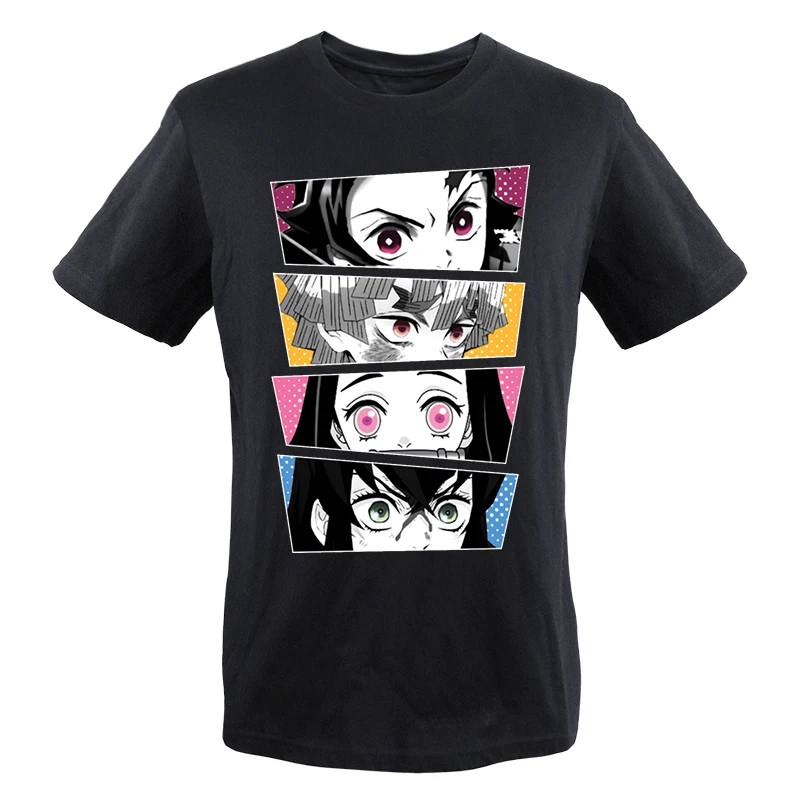 

2023 Hot Anime Mens Tshirts Demon Slayer Women Tanjirou Mangas Kimetsu Graphic T-Shirt Classical Camisetas New T Shirt For Men