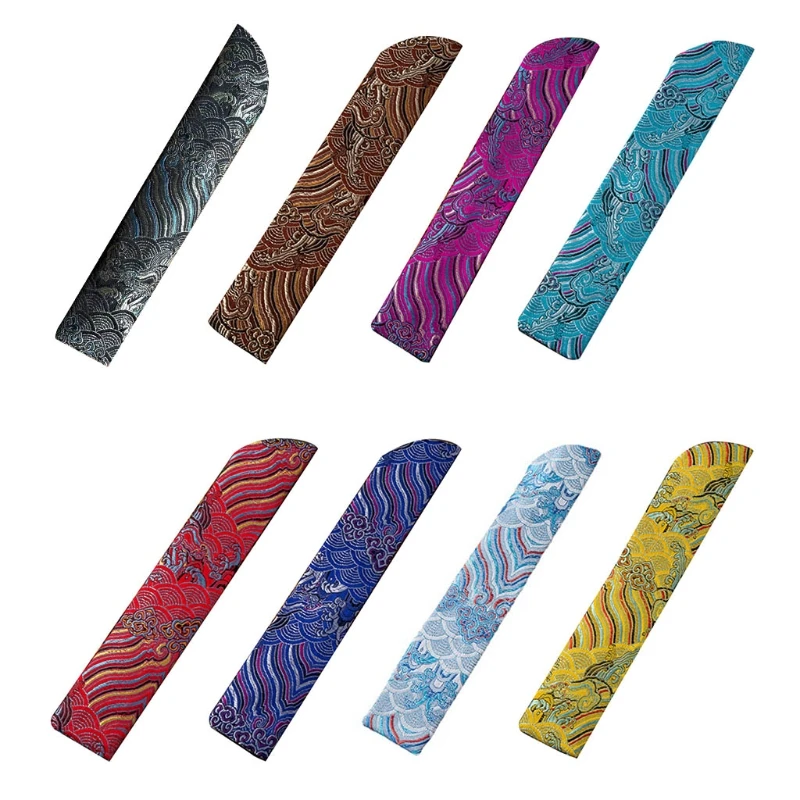 Китайский классический Чехол для вентилятора на руку винтажная вышивка