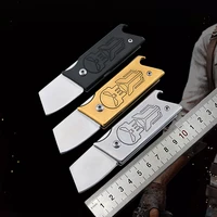 2022 outdoor folding knife carry survival edc gadget bearing knife keychain pendant mini small folding knife with bottle opener