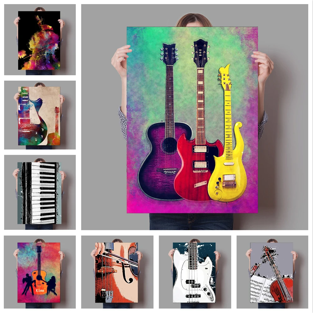 

HD-картина, красочная планета, эстетика музыки, печать, инструменты для рисования, настенное искусство, домашний декор для комнаты, фон