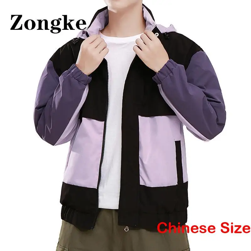 

Zongke Patchwork Safari Style Jacket For Men Coat Streetwear Jackets For Mens Clothing Chinese Size 3XL 2023 Spring New Arrivals