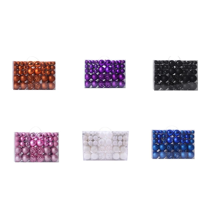 

100Pcs/Box Christmas Ball Box Set Available Christmas Tree Ornament