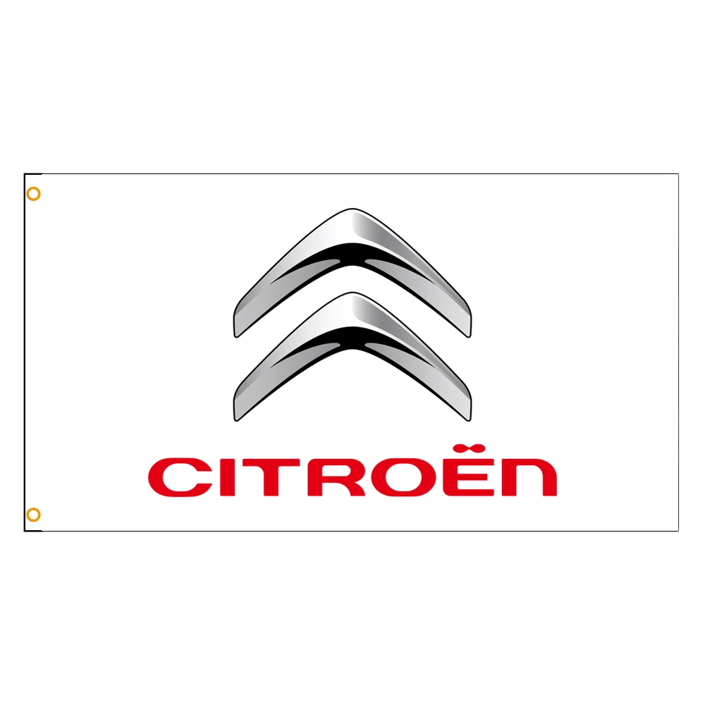 

90x150cm Citroens Flag Polyester Printed Racing Car Banner For Decor