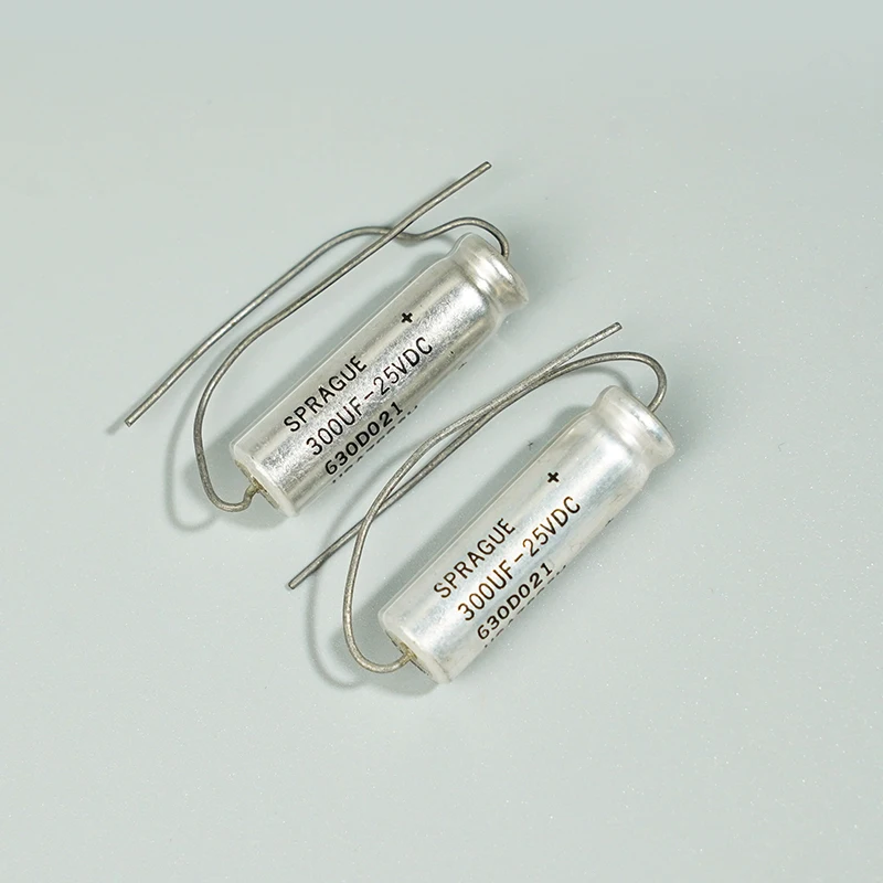 4pcs/lot American axial SPRAGUE 25V300UF 10X33MM electrolytic capacitor with excellent low frequency and voice free shipping