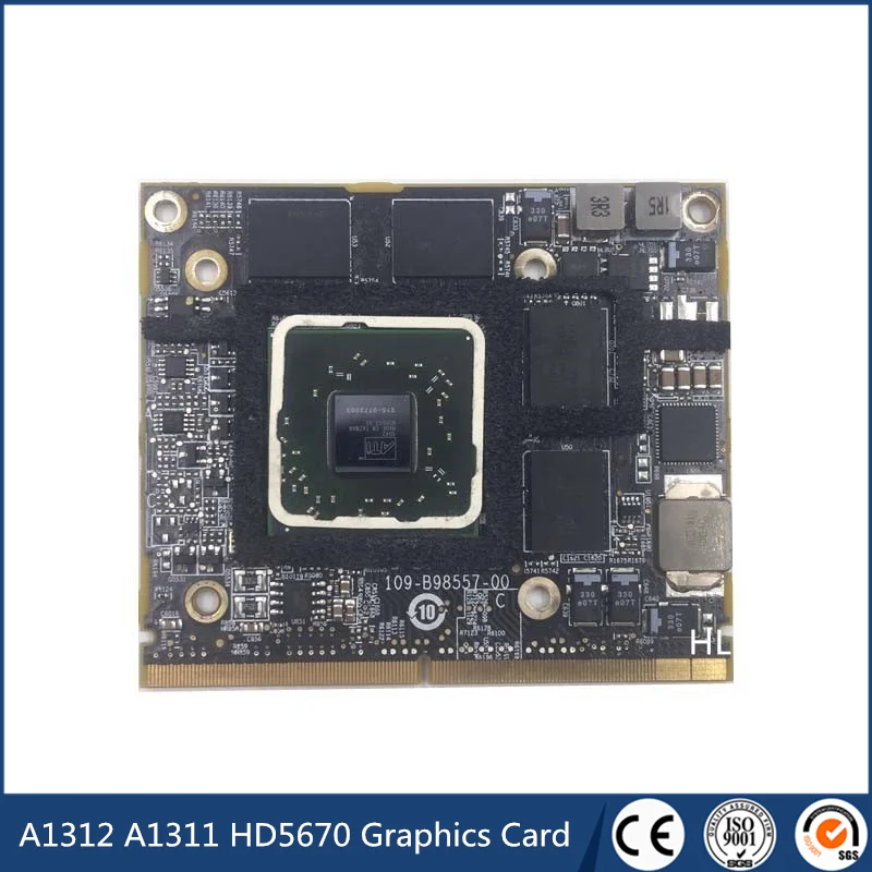 

Sale HD5670 HD5670M 5670M 512MB Graphics Video Card 109-B98557-00 For IMac A1312 A1311 2010 GPU Board With Heatsink Tested