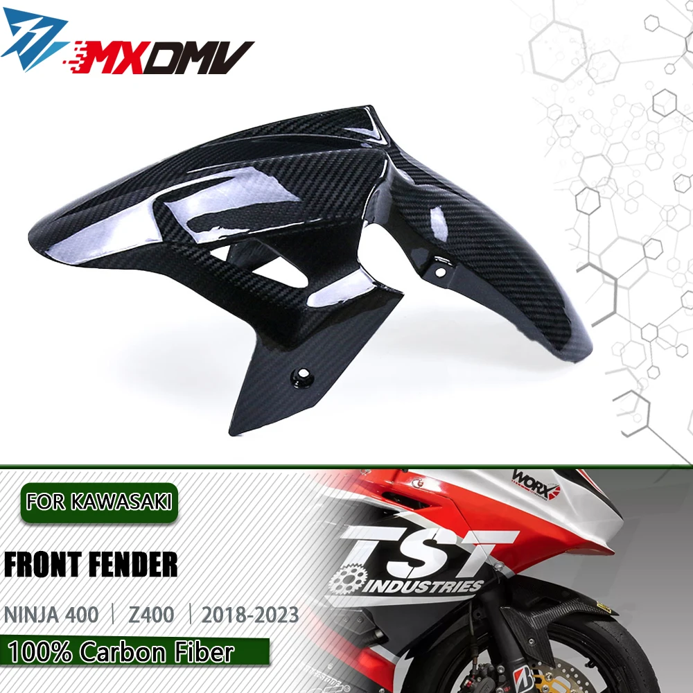 

For KAWASAKI Ninja 400 Z400 NINJA400 2018-2023 Full Carbon Fiber Front Tire Fender Guard