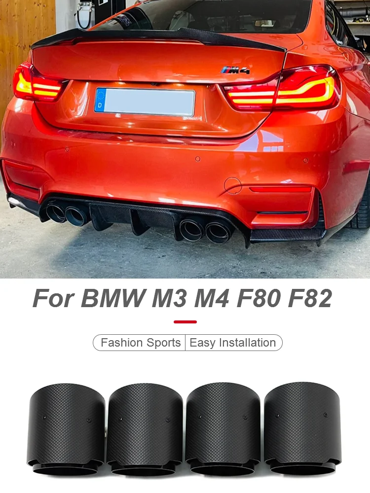 Фото Выхлопные трубы SYPES из карбона для BMW M2 M3 M4 M5 F80 F83 F87 G80 G82 G83 G87, двойные насадки на глушитель, автомобильные аксессуары №2