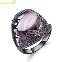 sace gems fashion 1116mm smoky quartz rings for women 100 925 sterling silver wedding engagement fine jewelry gift wholesale