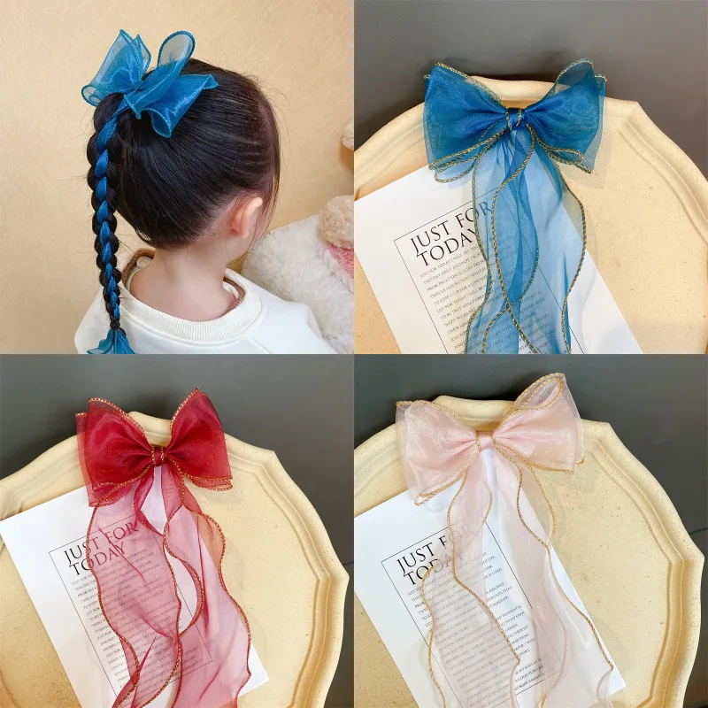

Детские аксессуары для волос с кисточками и бантом, ленты, плетеные заколки для волос, головные уборы, летние шпильки для волос для принцесс